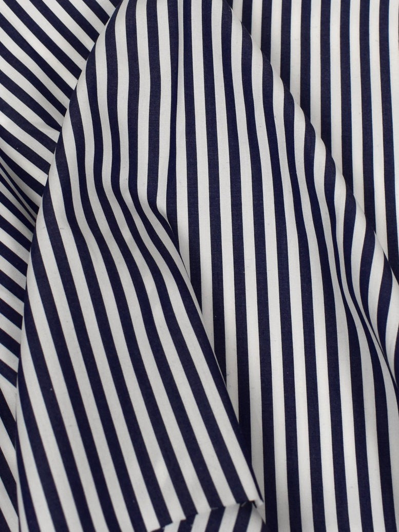 Striped poplin in 100% cotton