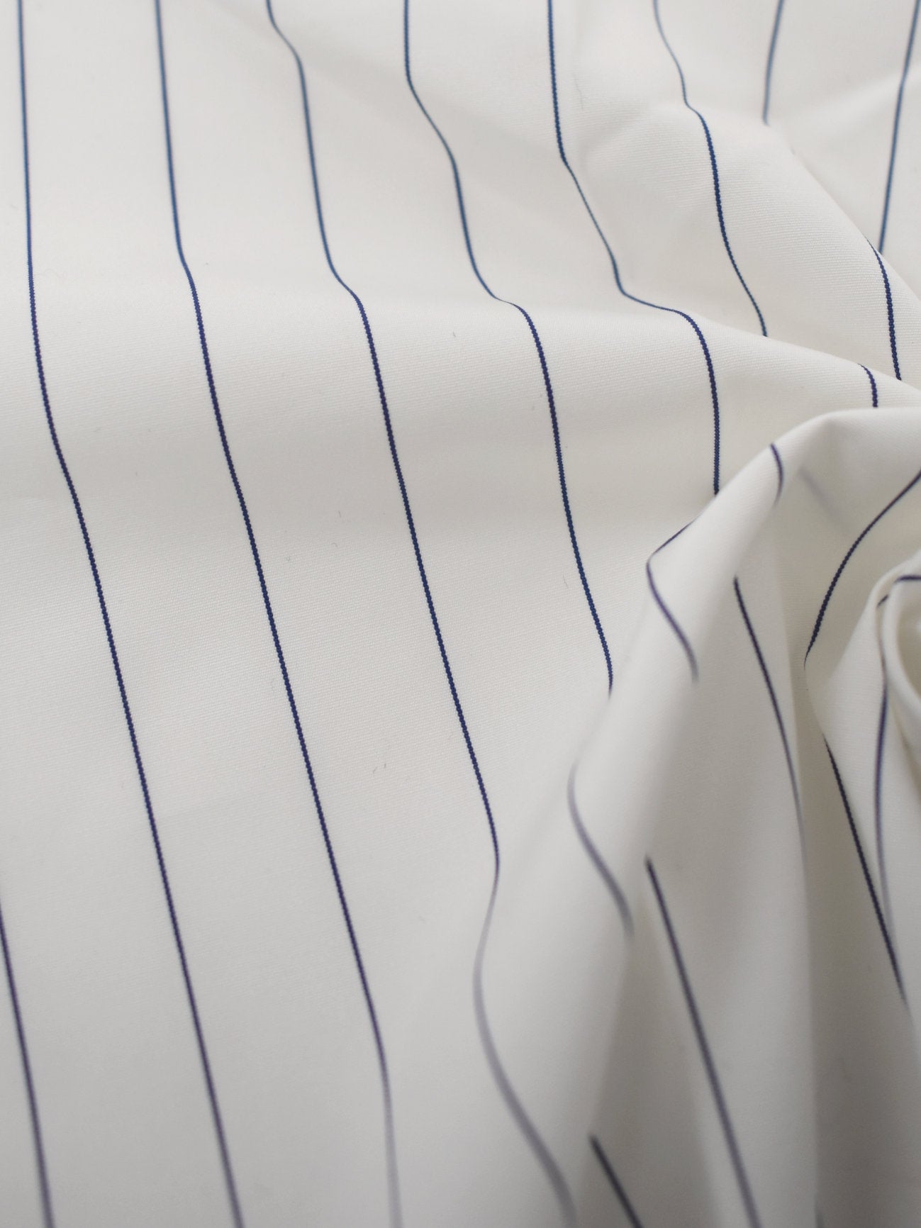 100% ivory striped cotton poplin