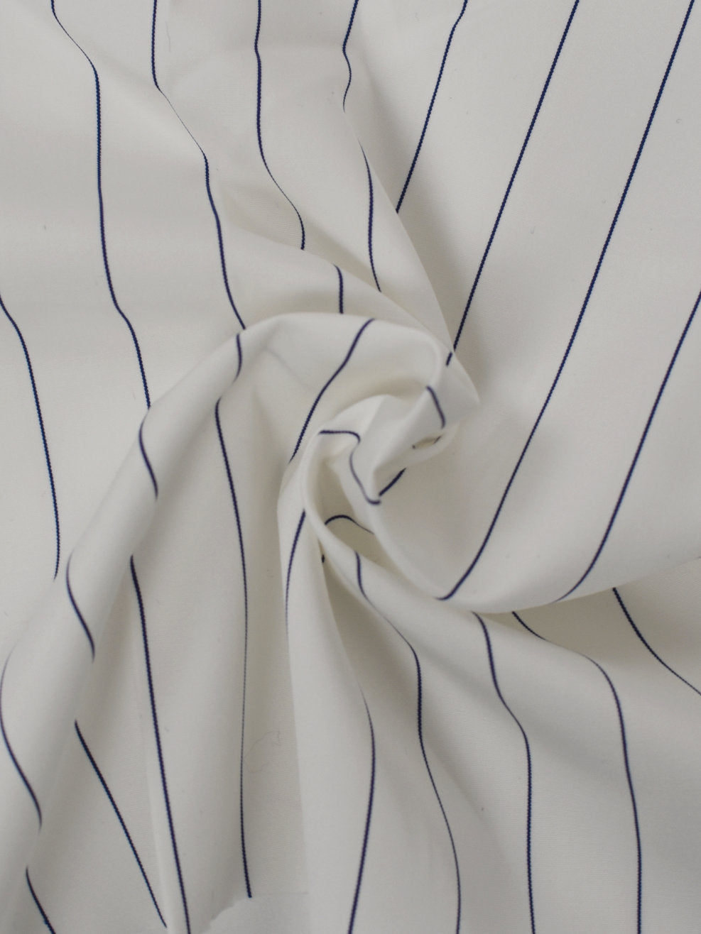 100% ivory striped cotton poplin