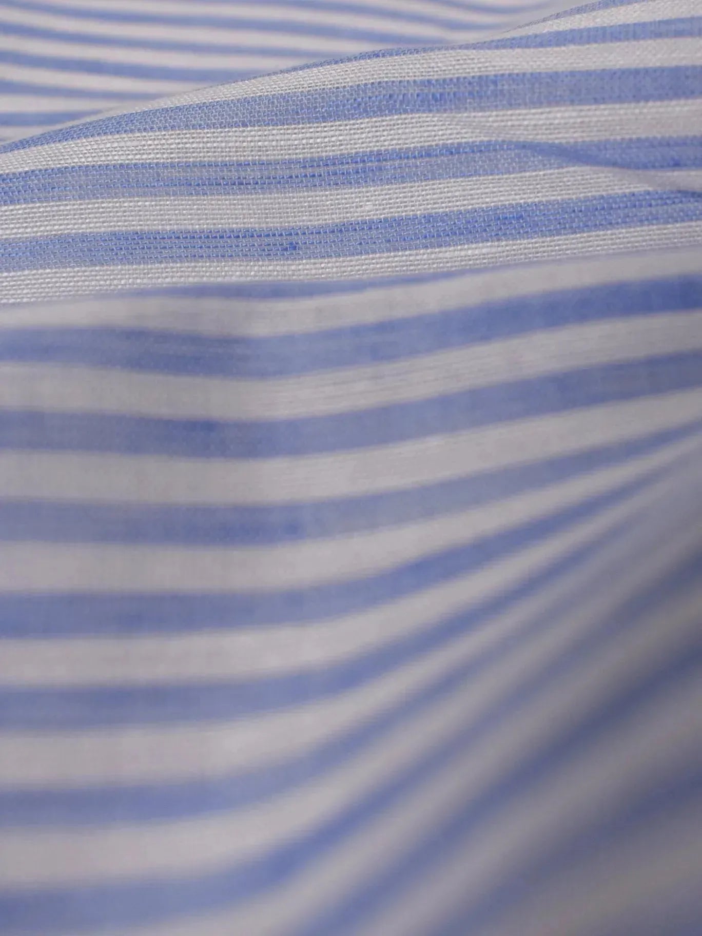 Linen cotton blend fabric with stripes