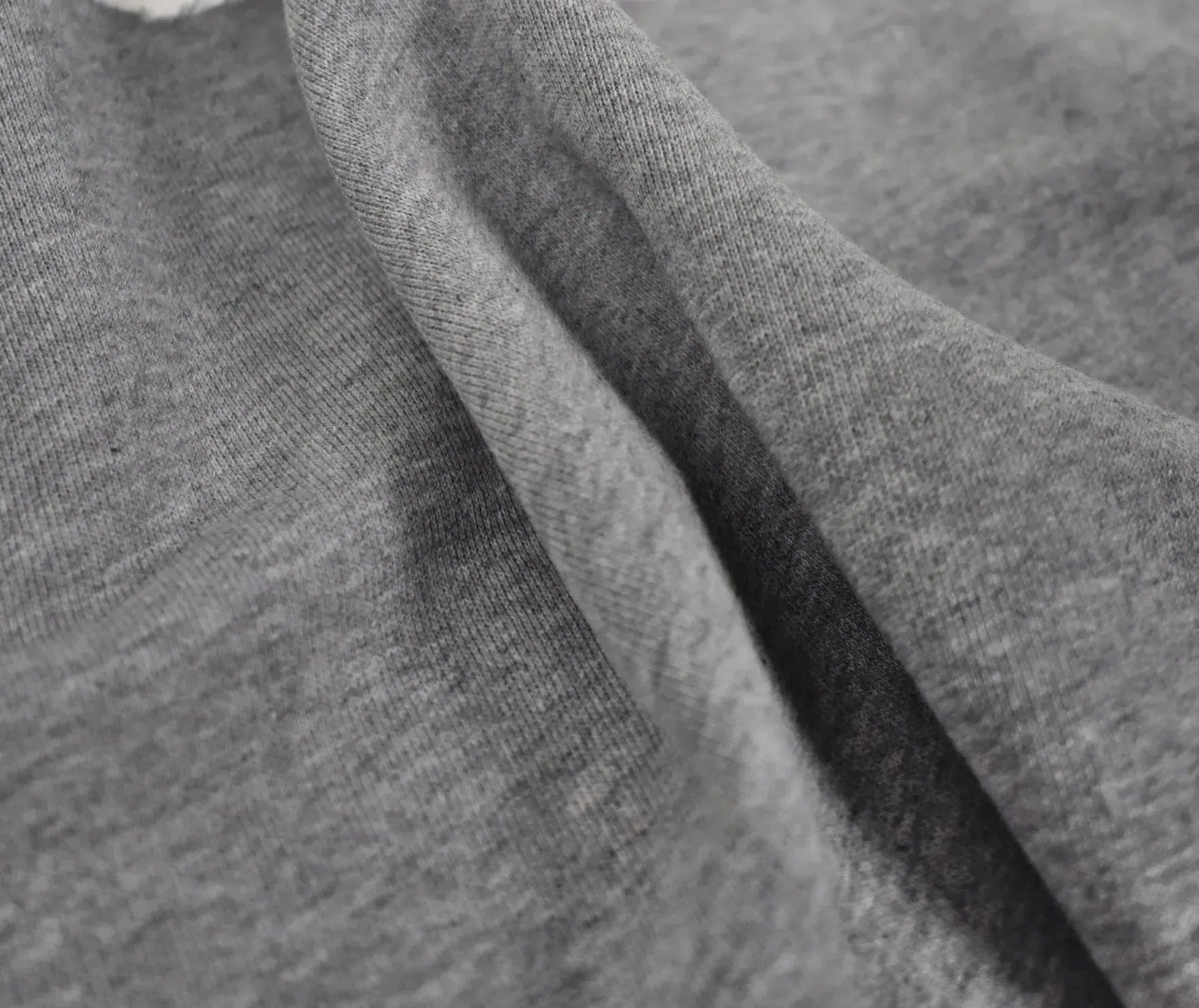 100% cotton gray melange sweatshirt