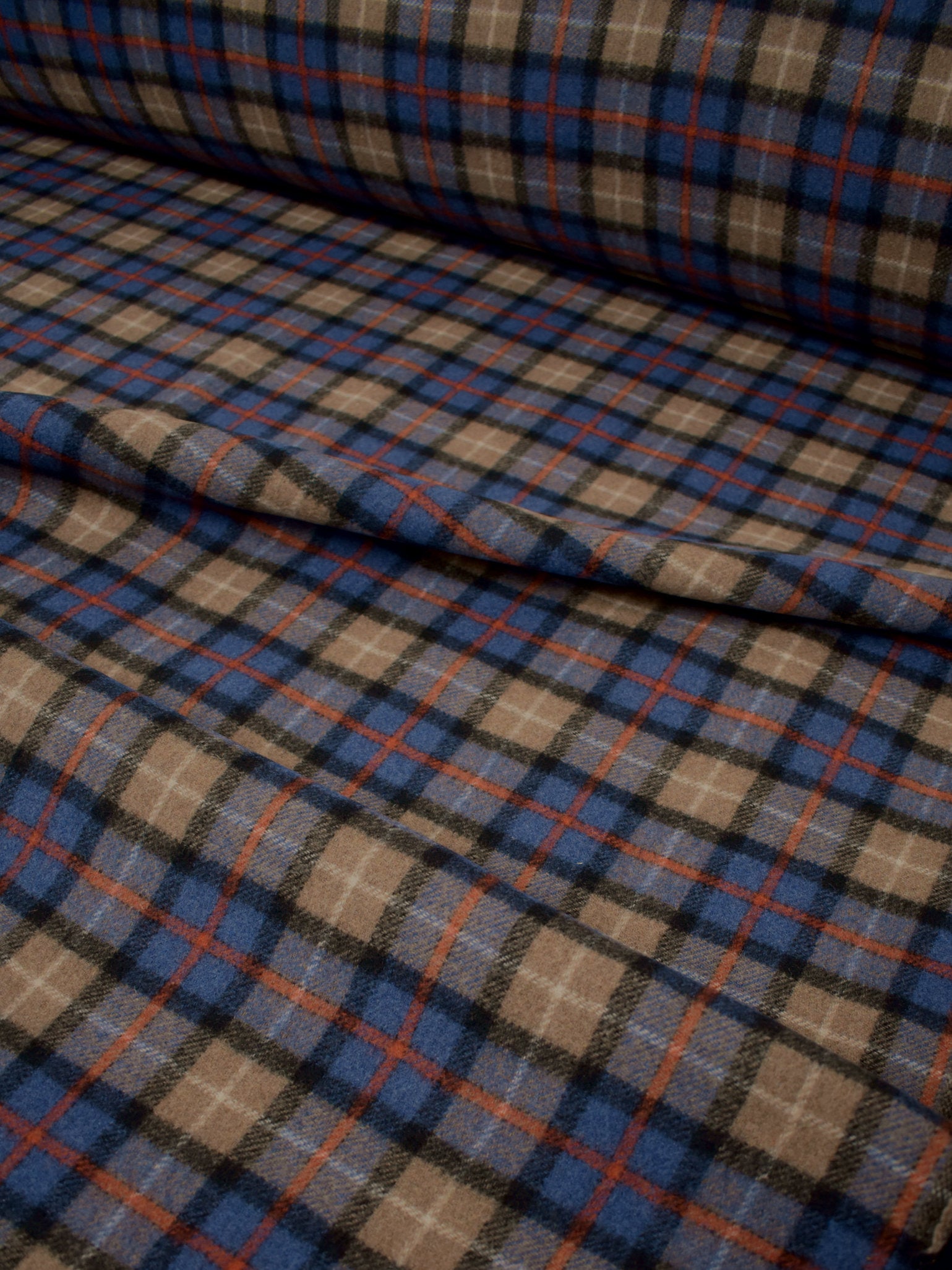 Beige wool tartan