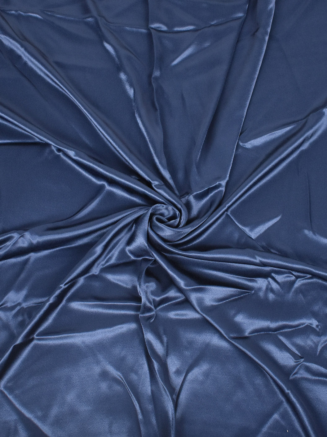 Blauer Viskose-Satin-Cady