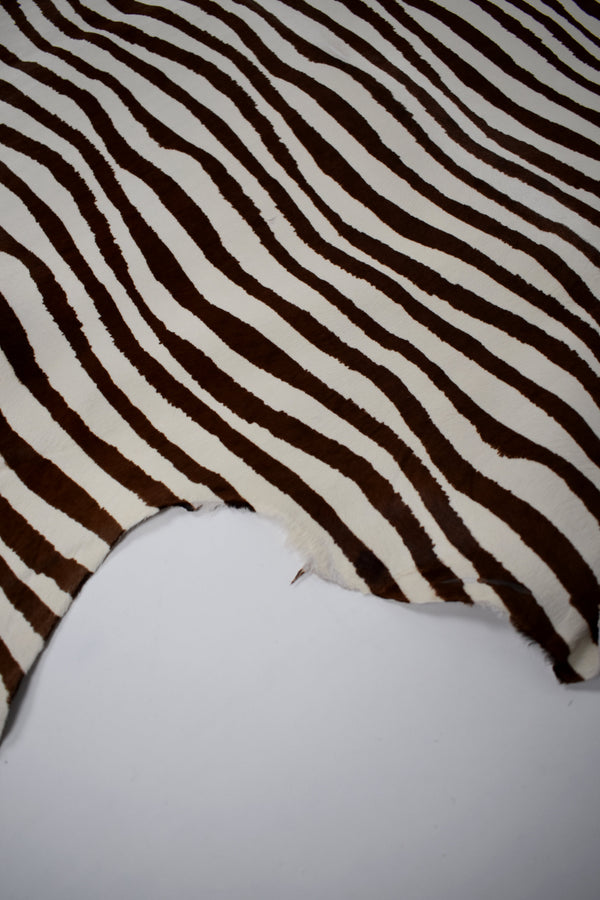 Dark brown zebra print ponyskin