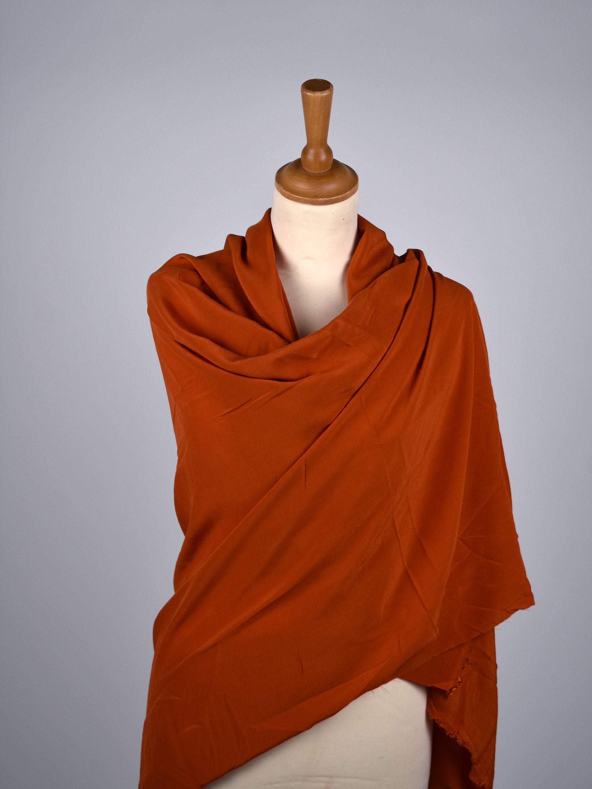 Crêpe de viscose orange foncé