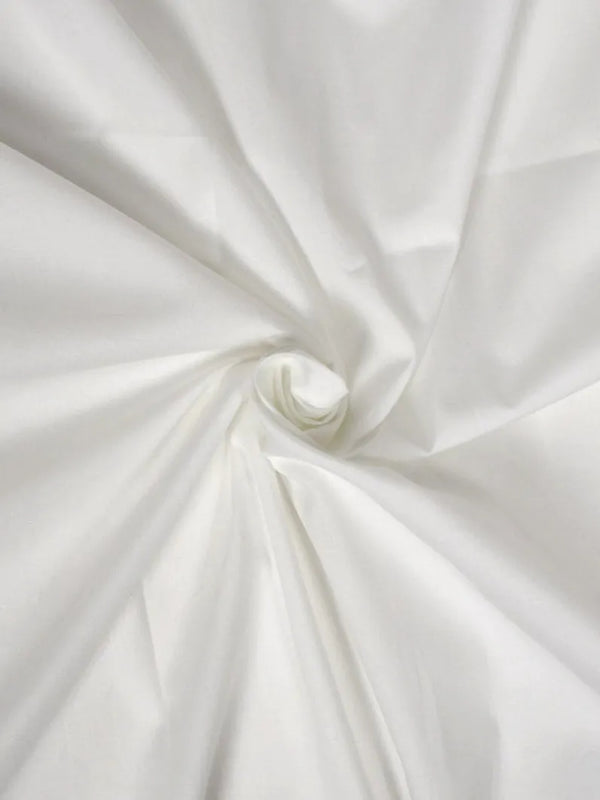 White stretch poplin