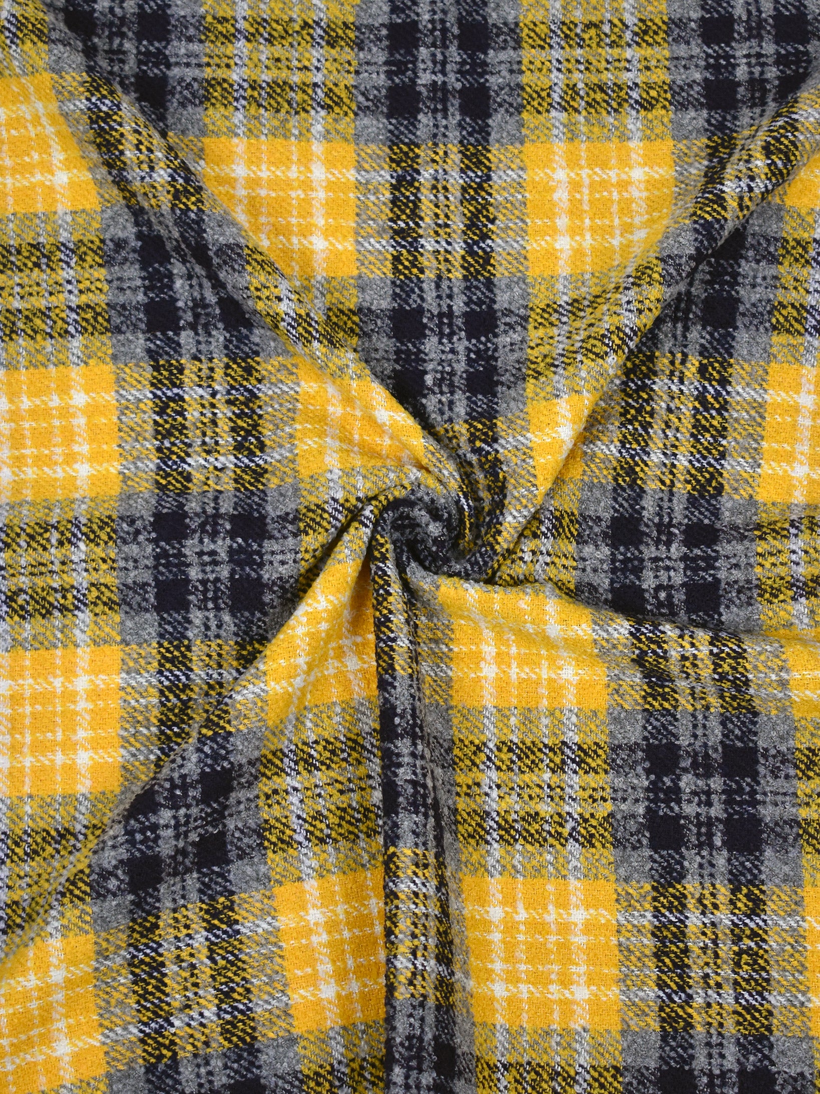 Tartan in poliestere giallo