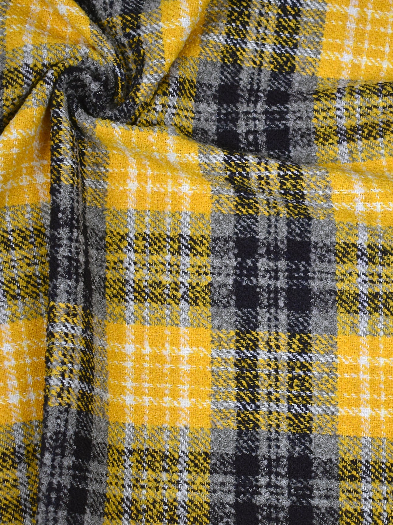 Tartan in poliestere giallo