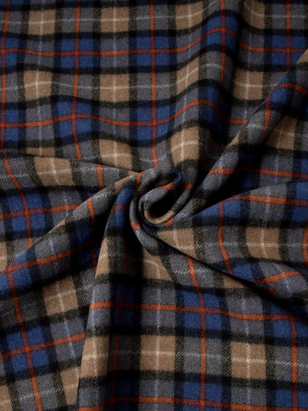 Beiger Woll-Tartan