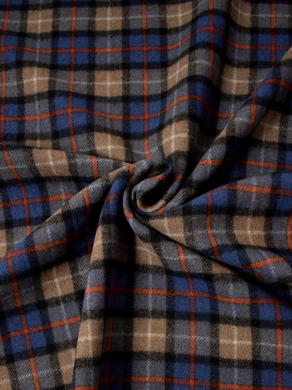 Tartan di lana beige