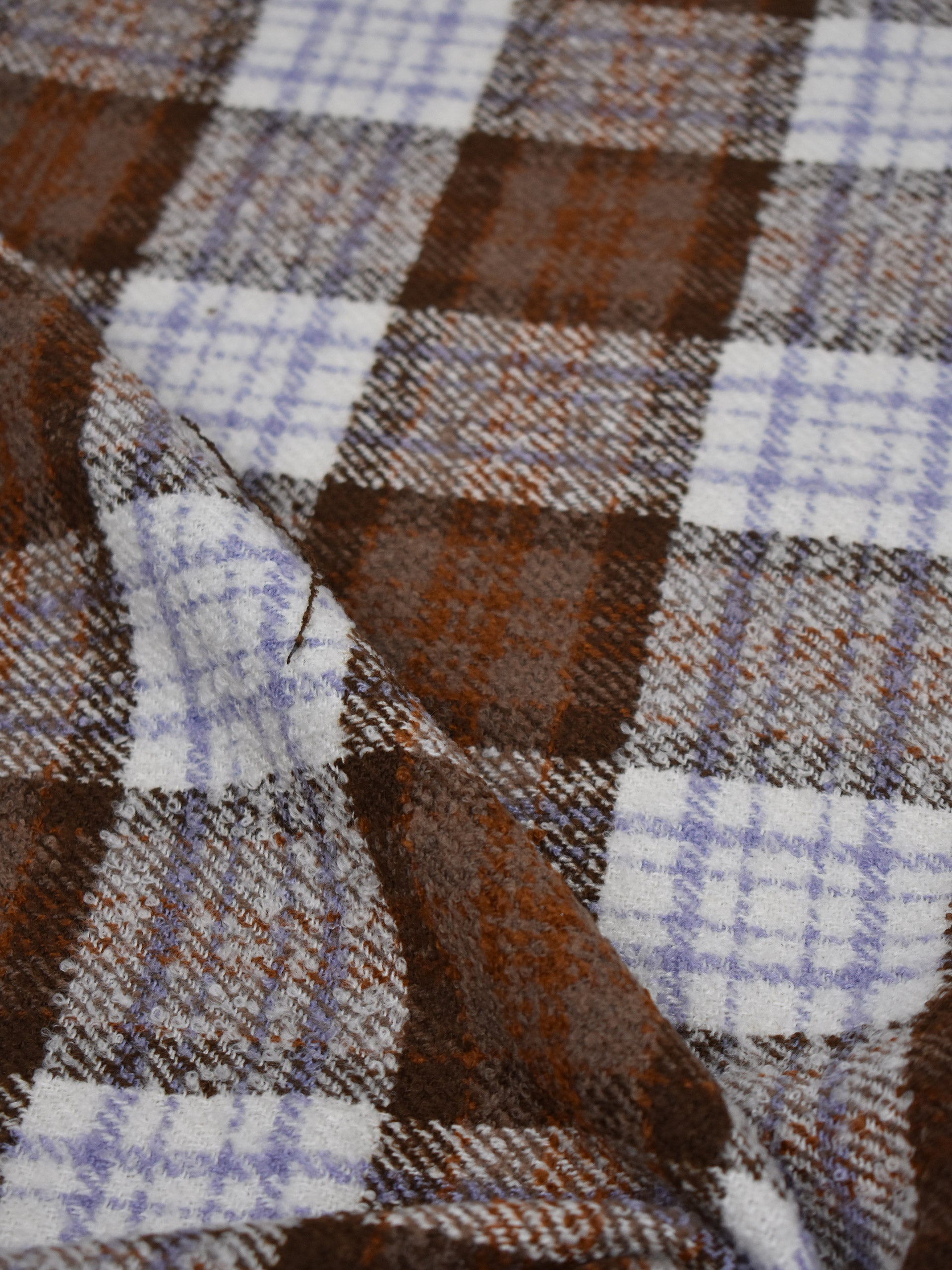 Tartan poliestere marrone