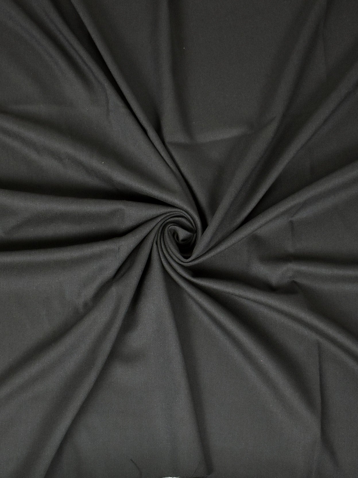 Black wool viscose twill