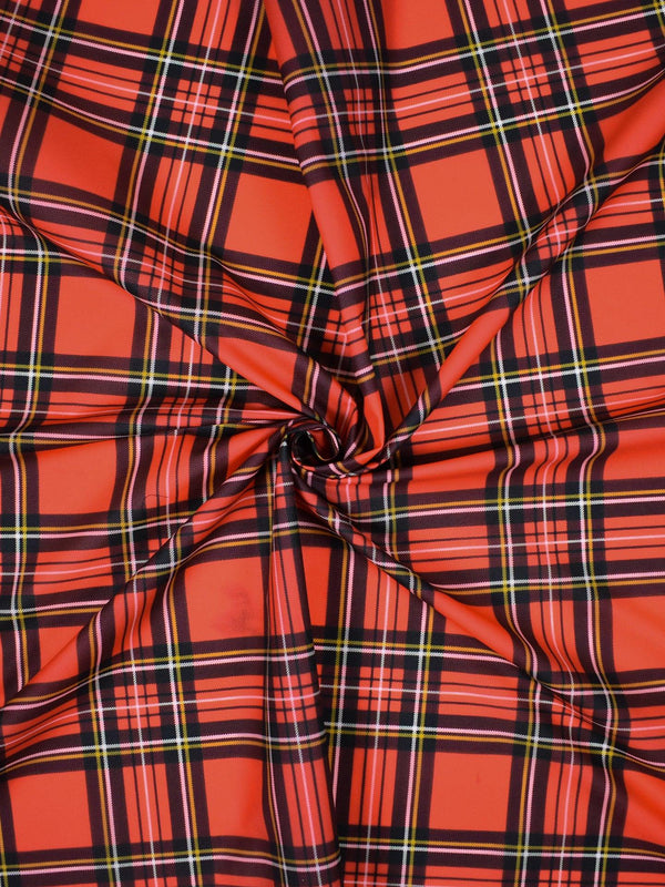 Tartan ciré rouge et noir